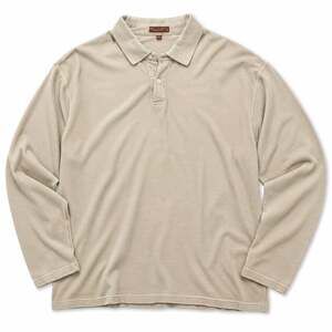 Paradise Collection Men's Silk Blend Ribbed Long Sleeve Polo Shirt